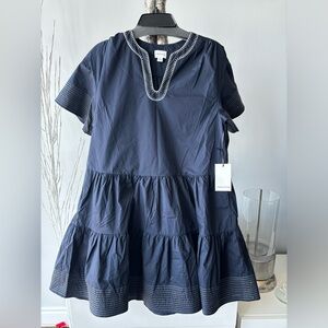 NWT💥100% cotton summer dress Navy Blue, Forcynthia size small